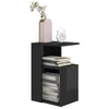 Living Room Modern Side Table High Gloss Black 36x30x56 cm Chipboard