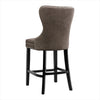 Velvet Padded Breakfast Bar Stool Retro Button Back Pub Kitchen Chair Barstool