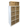Pack of 10 Strong Cardboard Cube Storage Boxes with Lid and Handles