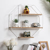 Wall Mounted Storage Shelf Geometric Floating Display Rack Round/Square/Diamond