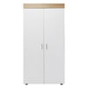 Bedroom Furniture 2 Doors 2 Layer Shelf Clothes Storage Cabinet Wooden Wardrobe