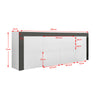 High Gloss Large Sideboard Cabinet with 2 Doors 2 Drawers & 1 Flaps Cupboard UK
