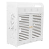 Bathroom Cabinet Double Door Wall Mounted Storage Unit Shelf Organizer Home UK