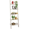 5 Tier Ladder Wall Shelf Home Storage/Display Unit Bookcase Stand Bathroom-White