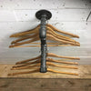 2PCS Industrial Pipe Clothing Rack Wall mounted Clothes Rail Hanging Display