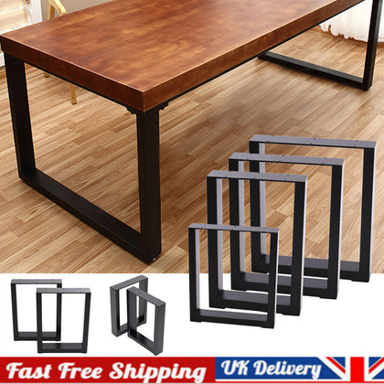 2pcs Industrial Rectangle Table Legs Set Desk Coffee Cabinet with Screws Set