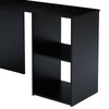 L-Shaped Home Office Desk Corner Computer Desk Black/White for Home Study Work