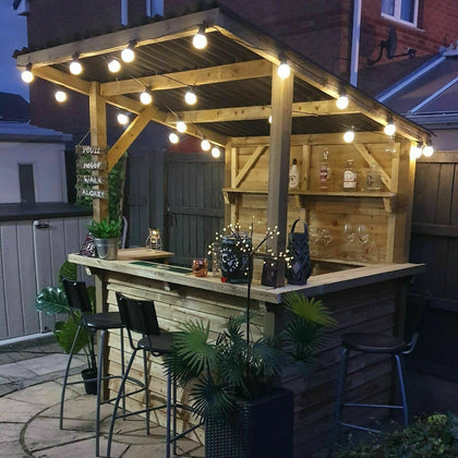 Garden Bar - Outdoor Wooden Bar, Fully Treated, Outside Home Bar - DIY Bar Kit