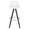 2x Barstool Breakfast stool Metal+leather Counter Bar Chair Faux Bar Stool WHITE