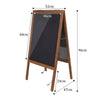 LED Fluorescent Sign Menu Board Neon Writing Glass Board Wooden Frame w/ Remote