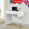 Small White Computer Desk with Drawer Laptop PC Table Home Office Workstation