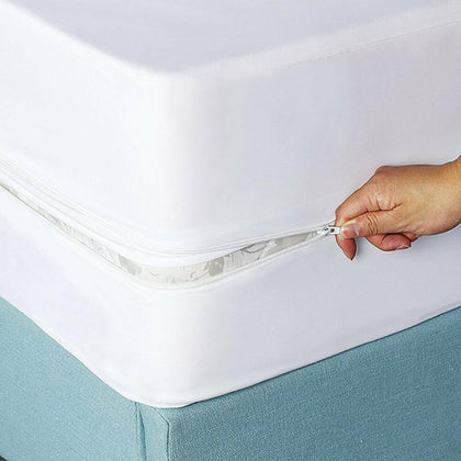 Anti Bed Bug Zipped Waterproof Mattress Total Encasement Protector Cover King