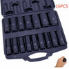 16x Deep Impact Socket Set 1/2"Drive Long Reach Thin Wall Metric Sockets 10-32mm