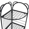 Free Standing Corner Storage Shelf Rack Metal Kitchen Bathroom Organizer Stand