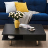 Coffee Table with 2 Storage Drawers Modern Home Living Room Table 4 Metal Legs