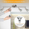 4 Way Ceiling Spotlight Adjustable Kitchen Bar Spot Light LED GU10 Bulbs Lamp