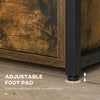 End Table Bedroom Side Stand Accent Table w/ Shelf & Drawer Rustic Brown