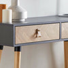 Console Table Hallway Hall 2 Drawer | Grey & Wood Effect | VonHaus