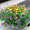 6 Bundles Artificial Flowers Plastic Fake Resistant Outdoor Plants Faux UV UK