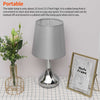 Touch Table Lamp Bedroom Bedside Dimmable Lights Tapered Shade With LED Bulb