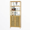 Bathroom Tall Storage Cabinet with 2 Doors Standing Shelf Units Display Rack