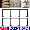 2Pcs 3 Tiers Industrial Floating Iron Pipe Shelf Retro DIY Wall Mounted Bracket