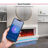White Freestanding Electric Fireplace with LED Lights 48 inch - Amberglo AGL035