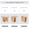 Mondeer Mobile Drop Leaf Table Folding Dining Table with 1 Drawer 2 Shelves