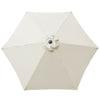 2.5M Round Garden Parasol Umbrella Patio Sun Shade Aluminium Crank Tilt Cream