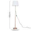 MiniSun Floor Lamp - Tall Stem Copper Light Modern Lampshades LED Bulb Lighting