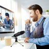 Microphone Mic Kit Jack Condenser Studio Tripod Stand For PC Laptop Recording KT