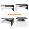 2 Tier Coffee Table End/Side Table Modern Design w/Open Shelf Living Room White