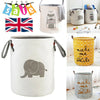 Washing Dirty Clothes Laundry Basket Canvas Baby Toy Hamper Bin Storage Bag Box