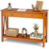 2-Tier Console Table X-Design Hallway Storage Cabinet Sofa Side Table W/ Drawer