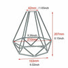 Industrial Geometric Ceiling Pendant Light Easy Fit Metal Cage Pendant Fixture
