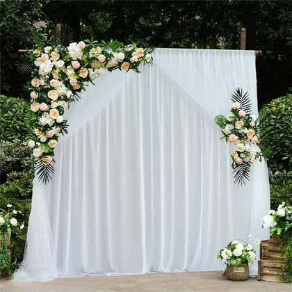 2x2m Tulle Silk Backdrop Curtains for Baby Shower Wedding Photography Background