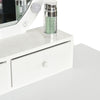 Vanity Table Set Dressing Table with Lights Drawer Cushioned Stool Makeup Table