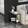 Industrial Tall Metal Coffee Table Grey Living Room Sofa Side Table 65x29x59cm