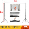 2x3M Adjustable Photography Background Support Stand Photo Backdrop Crossbar Kit