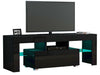 Modern TV Unit Cabinet Stand High Gloss Door and Matt 130cm with RGB LED Light