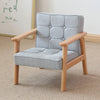 Linen Padded Kids Armchair Sofa Chair Wooden Frame 1-2 Seater Children Furniture