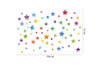 Colourful Watercolour Stars home decor nursery decor big wall decor wall sticker