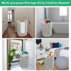 Washing Dirty Clothes Laundry Basket Canvas Baby Toy Hamper Bin Storage Bag Box