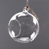 Glass Clear Open Mouth Baubles Round Candle Tea Light Holder Hanging Tree Plant