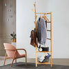 Garment Clothes Rail Coat Stand Hat Umbrella Floor Standing Wooden Hanger Rack