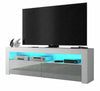 130cm TV Unit Cabinet TV Stand Sideboard Matt Body & High Gloss Doors LED Light