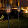 8PCS Solar Dancing Flame Lamp LED Torch Stake Flickering Outdoor Garden Light UK