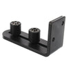 Closet Track System Home Kit Sliding Rail Barn Door Hardware Steel Roller Black