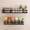 Wall Mounted Spice Herb Rack Holder Metal Black Large Storage Organizer 20-50cm