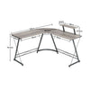 L Shape Corner Computer Desk Laptop PC Study Table HomeOffice Workstation Gaming